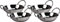 4X Round Stainless Steel Balti Serving Dish with Handles 17cm