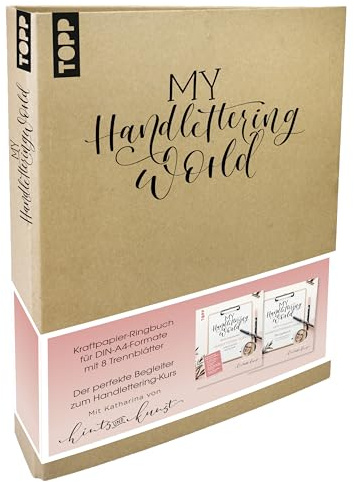 My Handlettering World Ringbuch DIN A4: Kraftpapier-Ringbuch zum individuellen Gestalten mit 8 Trennblättern