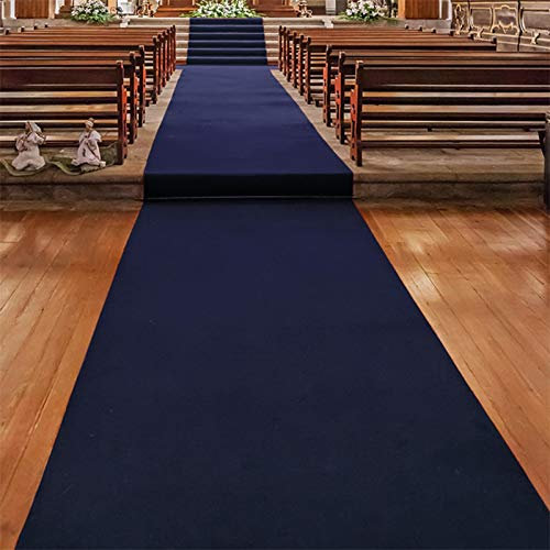 Floordirekt | Tapis d'allée | Tapis de Mariage | Feutre aiguilleté Qualité supérieure | Tapis d'événement VIP | Ignifuge | Plusieurs Couleurs et Tailles | Bleu 621, 100 x 200 cm