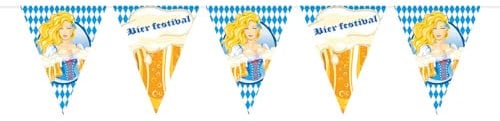 Folat Oktoberfest Bierkrug Wimpelkette - 10 Meter