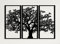 3 Panneaux Arbre généalogique en métal Décoration Murale Arbre de Vie (75 x 50 cm)