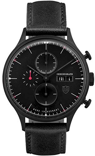 DuFa Herren Analog Quarz Uhr mit Leder Armband DF-9021-0A