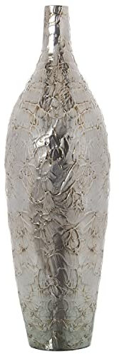 DRW Vase de Sol en céramique en Argent 24x80cm