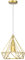 iDEGU Retro Pendelleuchte 25CM Industrie Hängelampe Vintage Deckenleuchter Rautenförmig Lampenschirm Käfig Design Vintage Lampe für Wohnzimmer Schlafzimmer Küche (1 Stück, Gold)