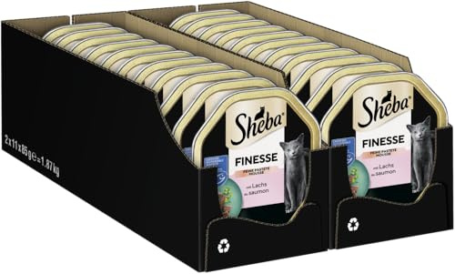 Sheba Schale Finesse Pastete/Mousse mit Lachs MSC 2 x 11 x 85g