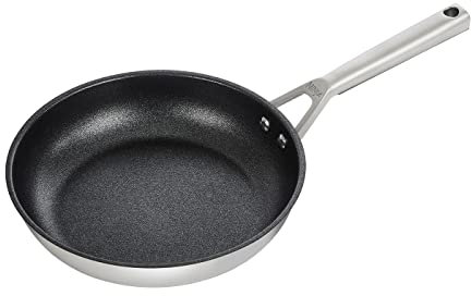 Ninja Foodi Zerostick Stainless Steel Frying Pan 30 cm [C60030EU] Non-Stick Coating, Induction Compatible, Dishwasher Safe, Silver