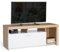 IDMarket - Mueble TV 110 cm Malo Madera y Armario Blanco