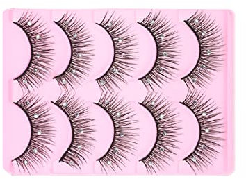 10 Paires faux cils en diamant halloween party fake lashes faux cils avec strass cils aspect naturel décor maquillage faux cils faux cils femme dense cosmétique Corée du Sud 3d