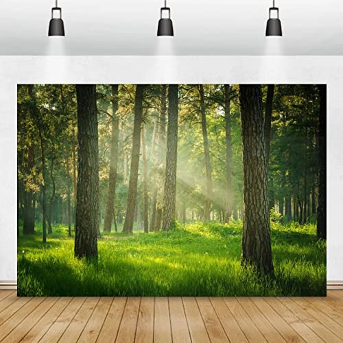 XAONUO Selbstklebendes Wandbild 360X250Cm 3D Wandtattoo Wandsticker Schlafzimmer Grün Pflanzen Bäume Rasen Wanddeko Wandaufkleber Wohnzimmer Tapete Wasserdichtes Pvc Wandbild Hintergrund