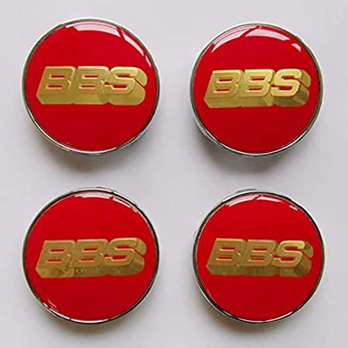 KUPK 4 Stück Nabendeckel Radnabendeckel für BBS 68mm, Radnabenkappen Radnabenabdeckung Wasserdicht Staubdicht Felgendeckel mit Logo