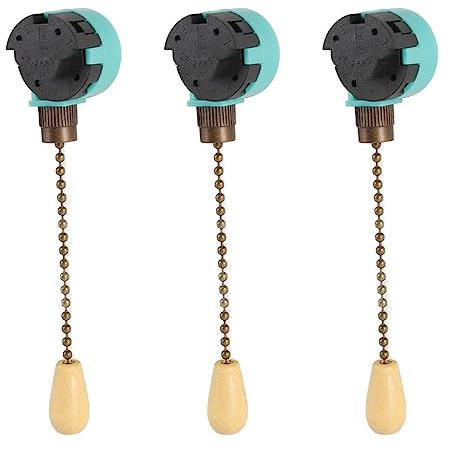 Commutateur de cha?ne de traction tirette interrupteur 4 fils 250V 125V interrupteur de lampe de ventilateur de plafond ¡è |tanch|it| forte r|sistant ¡è la Ventilatori da soffitto con lampada