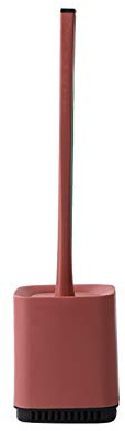 Toilet Brush Wall-mounted Toilet Brush Long Handle Soft Hair TPR Brush Head All-round Cleaning Bathroom Cleaning Brush Toilet Brush Set (bean Paste Powder/green) Deep Cleaning (Color : Bean Paste Pow