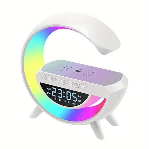 Deals Wireless LED Speaker Bluetooth Orologio Lampada LED Caricabatteria Smartphone