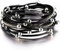 aesdox Leder Wrap Armbänder für Frauen, Boho Leopard mehrschichtige Kristallperlen Manschette Armband Schmuck Geschenk