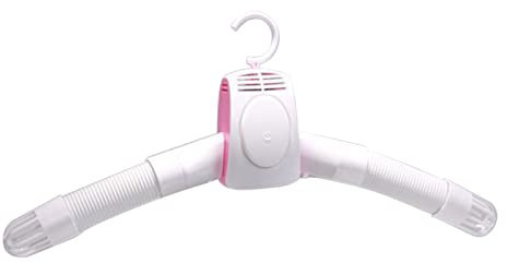 Elektrischer Wäschetrockner, Tragbarer Elektrischer Wäschetrockner für die Reise, Kleiderbügel für Intelligente Schuhe, Kleiderständer, Kleiderbügel, Elektrische (Weiß und Rosa)