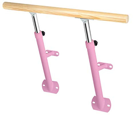 Ballettstange zur Wandmontage, Ballettstange, Tanzstangenstange für Zuhause, höhenverstellbar, Barre, Ballettstange, Schule, Studio, Fitnessstudio (Rosa 1,5 m)
