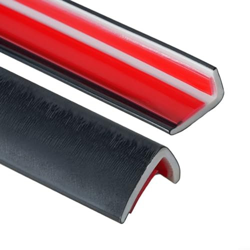 en quart de cercle en PVC, bande décorative autocollante pour maison, décoration murale d'angle pour porte d'armoire, coin de table (noir)