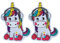 2 Aufbügler Einhorn gestickt Patches Bügelbilder Aufnäher Applikation Motivwahl, Größe:80x60mm, Farbe:mehrfarbig 5