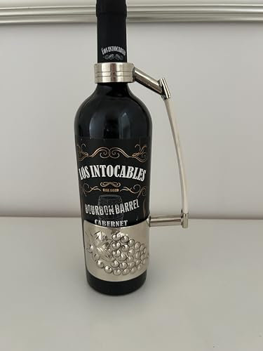Sor pampa grill Wine Bottle Holders | Cow Horn Handle | Luxury Gift for Wine Lover | Handmade in Argentina | Nickel Silver and Cow Horn (Bone)