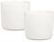 Scheurich Solido Linea, Blumentopf 2er Set aus Keramik, Farbe: Perla, 15 cm Durchmesser, 13,7 cm hoch, 1,9 l Vol.