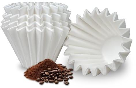 Kalita Wave 155 Filter,100 Stück,Kleine Kaffeefilter für 1–2 Tassen,Einwegkorb Kaffeefilterpapier, kompatibel mit Kalita Wave Dripper 155, Einzelportion Kaffeekanne, Übergießen und Tropfkaffeemaschine