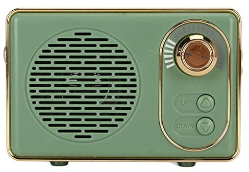 VBESTLIFE Retro Bluetooth Speaker, Mini Wireless Radio Vintage Speaker with Powerful 5W Speaker, Indoor Outdoor Portable Small Speaker Support USB, TF Card, AUX Playback (green)