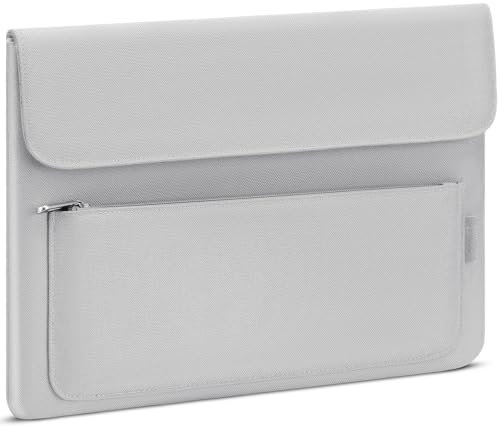 DOMISO 15.6 inch Laptop Sleeve Case Water-Resistant Computer Cover Bag with Small Pocket for HP, Asus, Dell Notebook,Grey