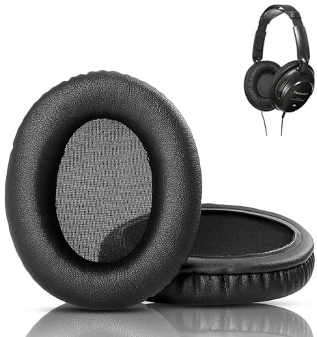 HAIZEEN Almohadillas para Auriculares Compatibles con Technics RP-F295 RP-F290 RP-F200 Auriculares Almohadillas de Repuesto (Cuero de proteína/Espuma de Memoria)