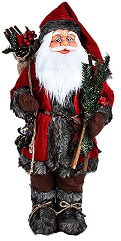 Fcuajdkq Weihnachts Schmuck Weihnachtsmann Puppen mit StöCken Weihnachtsmann Puppen Weihnachts Dekoration Geschenke für Kinder