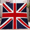Einfache Union Jack-Flagge Bedruckte Weiche Wolldecke 100 x 130 cm Warme und Bequeme, atmungsaktive Flanell-Fleecedecke Blau und Rot Für Die Inneneinrichtung Kinder Erwachsene Matratze Sofadecke