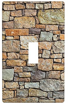 Hulnulnu Cubiertas para interruptores de luz, placa de pared antigua, 1 banda, cubierta decorativa de plástico para interruptor de pared, cubierta de placa de enchufe de pared, cocina, hogar, oficina,