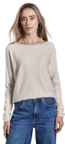 STREET ONE Damen A302974 Dolman Pullover, Cream White Melange, 46 EU
