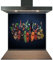 Kitchen Glass Splashback Heat Resistant Toughened Glass - Antique Spices Design - 60cm (w) x 70cm (h)