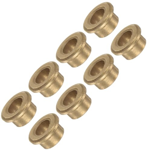 Kozelo 8 Stk. Bundbuchse 8mm x 12mm x 8mm Bronze Gleitlager Gold | Für Maschinen