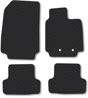 Renault Clio (2005-2012) 5mm Rubber Car Mats | Heavy Duty Rubber Tailored Fit Floor Mats Full Coverage Durable Waterproof Accessories Easy Clean Anti Slip Made in the UK