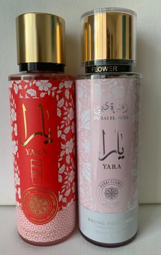 Lot de 2 Brumes Parfumées Dubaï 250ml – Yar a & New Éclaire Vanille – Corps et Cheveux – Longue Tenue – Parfums Orientaux Femme & Adolescentes – Idée Cadeau Tendance