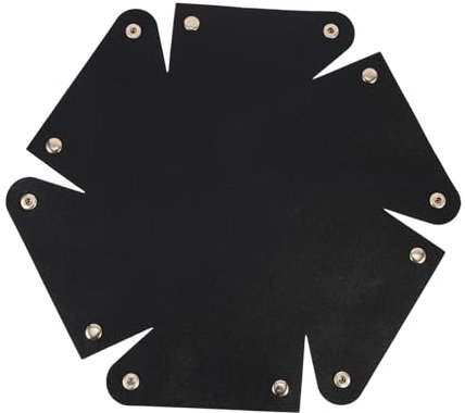 WEKAMOS Portable Pu Leather Dice Tray Large Foldable Dice Storage Box Black Desktop Organizer for Party and Home Sundries