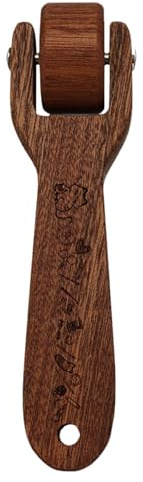Wooden Seam Roller Tool, Quilting Presser Wheel, Cloth Pressing Reel, Fabric Flattening, Precision Joint Creaser, Compact Handle for Sewing and Craft Use 5.39x1.46 Inches