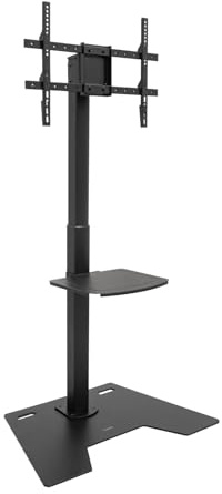 TOOQ FS2284M-B – Minos Standhalterung mit Höhenverstellung für 37-70 Zoll (84-170 cm) Monitore, 90° drehbar, Schwarz