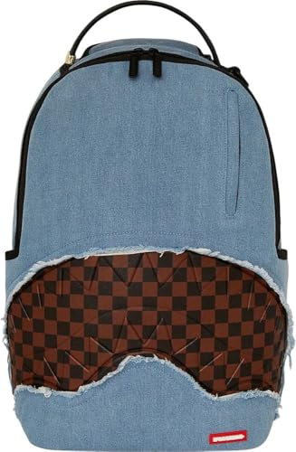 Sprayground - Denim Shark Bite Dlxsv Zaino, Come mostrato, O/S