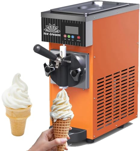 Gelatiera Italiana Da 450w/750w, Macchine per Gelato per La Casa, Macchina per Yogurt Gelato E Sorbetto, 4-8 Kg All'ora Con Display a LED, Autopulente, Monogusto,Orange-ZB-BQL28
