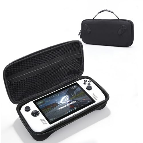 exsulity Tragetasche passend für ROG Ally X Handheld-Konsole Eva wasserdichte tragbare Spielkonsole Schutzhülle für Outdoor-Reisen