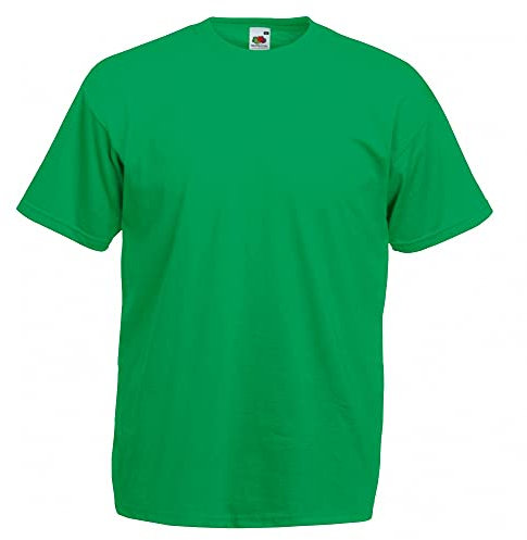 Fruit of the Loom Men's Short Sleeve T-Shirt - green - Small