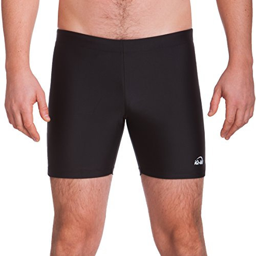 iQ-UV Badehose Herren 3XL Schwarz – Komfortable Badeshorts für Herren mit LSF 300 UV Schutz – Kurze Schwimmhose für Herren – Stylische Herren Badehose elastisch & schnelltrocknend