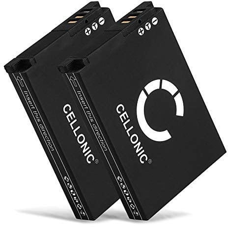 CELLONIC, Batterie pour Caméra, Compatible avec Samsung SLB-10A, PL50, ES55, L100, WB700, WB500 (3.7V, 1050mAh) 2 Pièces