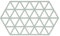 Zone Denmark, Triangles Topfuntersetzer/Untersetzer für Auflauf-/Ofenformen, Silikon, 24 x 14 cm, hellblau (Nordic Sky)
