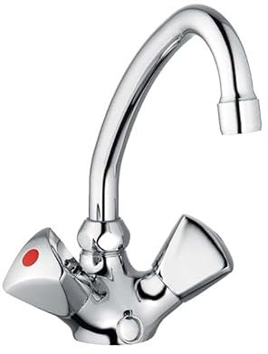 Zweigriff NIEDERDRUCK Waschtischarmatur classic line - mit HU-Rohrauslauf 145 mm