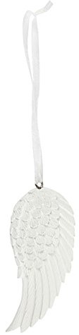 Stunning White Resin Angel Wing Hanging Decoration - 7cm x 3cm (1 Pc.) - Intricate Design & Quality Craftsmanship - Ideal Home Decor Accent
