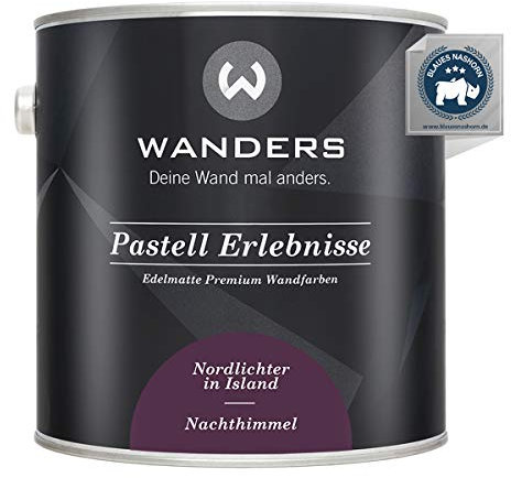 Wanders Pastell Erlebnisse 2,5L - Nachthimmel/Dunkles Lila - Edelmatte Wandfarbe! Küchenmöbellack und Möbelfarbe. Kreidefarbe für Holz & mehr. Hohe Deckkraft, schnell trocknend