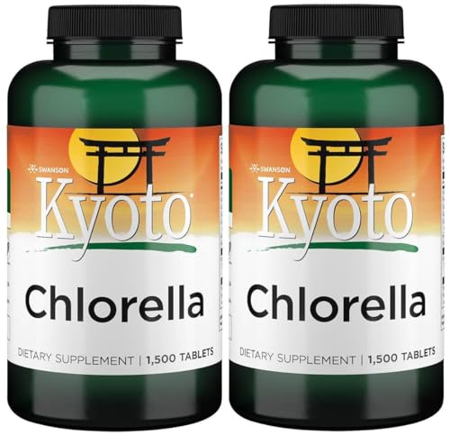 Swanson Chlorella 194 mg, Vegetarian, 1500 Tablets, 2 Pack